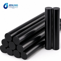 JENLING Barre pleine en PTFE noir remplie de graphite, autolubrifiante, résistante à l'huile, au feu et à la chaleur, en fluoroplastique pour l'étanchéité des pompes chimiques