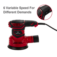 Gran oferta, lijadora Orbital aleatoria de 5 pulgadas, 125mm, 350W, velocidad Variable, 230V, CA, lijadora eléctrica de Palma de doble acción con cable para carpintería