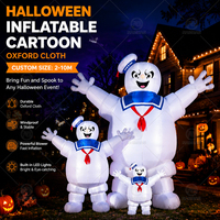 Décoration de jardin gonflable Stay Puft Marshmallow Man Ghostbusters, géant gonflable Marshmallow Man pour la décoration de pelouse d'Halloween