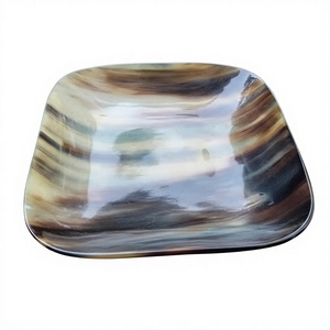 Bandeja Ovalada de Cuerno de Búfalo, Pulida, Artesanal, Ecológica, 9x4.5 Pulgadas, Plato Decorativo para Mesa de Bar en Casa - Product Image 1