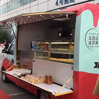 Grand Food Truck, Camion de Restauration Mobile, Stand de Tacos, Cuisine Mobile, Camion à Pizza, Camion à Café, Chariot à Hot-dogs, Restaurant Mobile