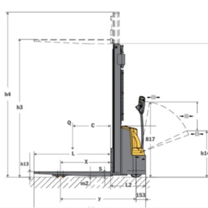 Apilador Eléctrico de <span class=keywords><strong>1.5T</strong></span> con Certificación CE, Elevador Eléctrico Automático, Apilador de Palés Eléctrico, Gran Venta - Product Image 4