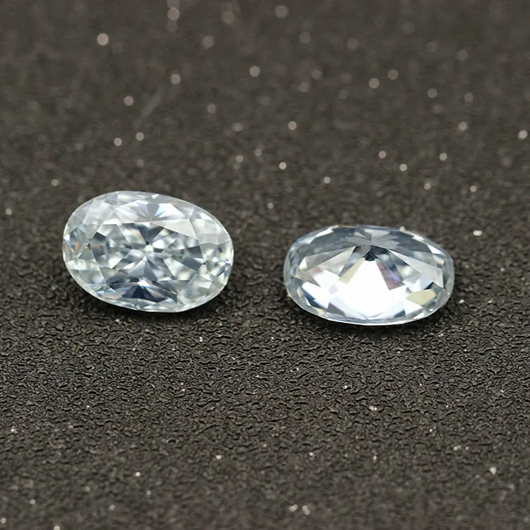 Loose Synthetic Moissanite Price 8x10mm Oval Rough Moissanite Gemstone