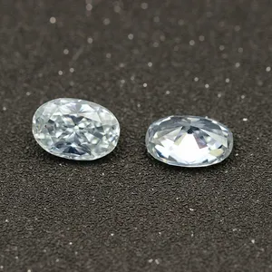 주문을 받아서 만들어진 느슨한 합성 GRA Moissanite 가격 8x12mm 타원형 거친 Moissanite 원석