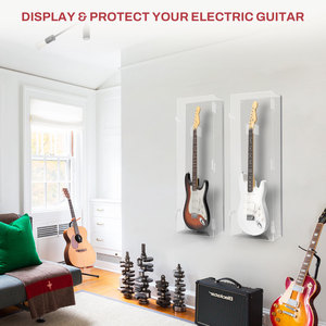 Usine en gros taille personnalisée boîte de <span class=keywords><strong>guitare</strong></span> en acrylique transparent vitrine de <span class=keywords><strong>guitare</strong></span> électrique en acrylique - Product Image 4