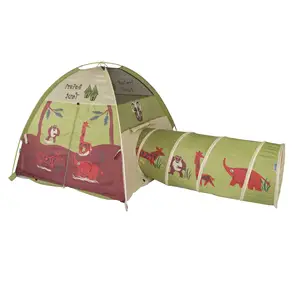 New Style Children Beach Tent Outdoor Kids Camping Tent Backyard Jungle Safari Tent And Tunnel Combo Toy