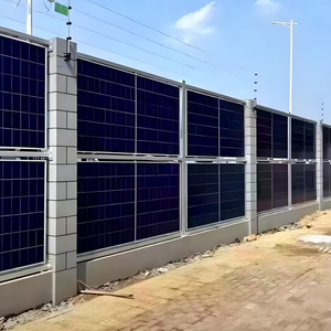 カスタマイズ可能な多サイズ農場用太陽光発電システム 防水両面ソーラーパネル プライバシー保護ソーラーフェンス - Product Image 1