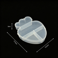 Boîte de rangement en plastique PP jetable en forme de carotte pour enfants, motif dessin animé, vente en gros