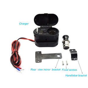 Bộ Chuyển Đổi Ổ Cắm Điện Xe Máy, Ổ Sạc USB Kép Và Ổ Cắm Bật Lửa Có Công Tắc - Product Image 3