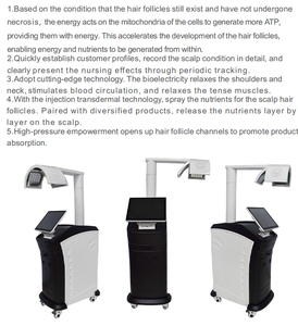 Appareil de détection capillaire et analyseur de peau à écran tactile pour massage du cuir chevelu, dispositif haute fréquence pour la détection des follicules pileux, Nouveauté 2026 - Product Image 2