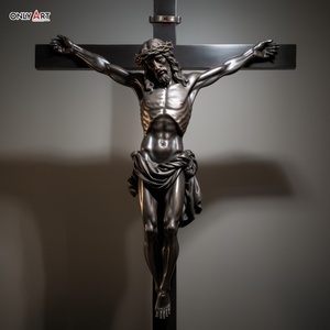 Gigante antiguo católico religioso interior Metal <span class=keywords><strong>Cristo</strong></span> Cruz escultura tamaño real famoso Jesús crucificado estatuas de bronce para la venta - Product Image 4