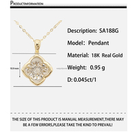 Bijoux fins 18K Au750 pendentif colliers bijoux en diamant véritable colliers femmes AU750 18k collier en or jaune pour femmes mariage