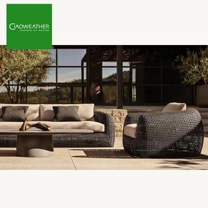 Ensemble de canapé de jardin <span class=keywords><strong>en</strong></span> rotin tissé à la main de haute qualité, mobilier de patio extérieur moderne, mobilier d'extérieur <span class=keywords><strong>pour</strong></span> hôtel, ensemble de style contemporain - Product Image 2