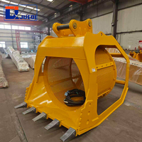 Nouvelle benne tamis en acier pour excavatrice, efficace pour la classification des sols, pour l'agriculture, marque JQ, modèle Niveau 04 (30-38) Tonnes