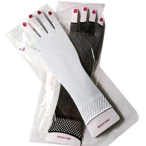 Gants de conduite d'été pour femmes, noirs et blancs, anti-UV, en maille, en résille, mitaines en <span class=keywords><strong>dentelle</strong></span>, doigts complets, gants de mode en <span class=keywords><strong>dentelle</strong></span> pour filles, gants de mariée - Product Image 4
