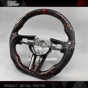 Volante de Fibra de Carbono Forjado Rojo Personalizado para Mazda 3 6 2019-2024 <span class=keywords><strong>CX3</strong></span> CX4 CX5 CX30 MX30 CX50, Accesorios Interiores para Automóvil - Product Image 3