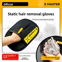 Gants anti-statiques double face pour l'élimination des poils d'animaux - Mitaines de toilettage pour chats et chiens, contrôle efficace de la perte de poils
