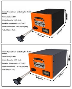 بطاريات ليثيوم أيون منشورية 48 فولت 60 فولت 72 فولت بسعات 30 أمبير 40 أمبير 50 أمبير 60 أمبير 70 أمبير، بطارية ليثيوم فوسفات الحديد للدراجات النارية الكهربائية - Product Image 6