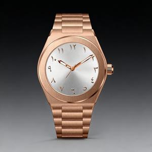 Reloj de Pulsera de Acero Inoxidable con Esfera Árabe, Totalmente Metálico, con Cristales, Personalizado, de Cuarzo, para Hombre y Mujer, en Oferta - Product Image 2