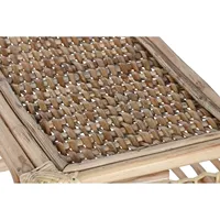 Table basse en rotin et bambou 76x46x40 Naturel