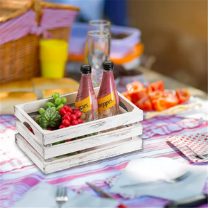 3 Pack <strong>Wooden</strong> <strong>Crates</strong> for Display, Distressed Nesting <strong>Wooden</strong> Storage Box with Handles, Decorative <strong>White</strong> <strong>Wooden</strong> Bins for Fruit - Product Image 5