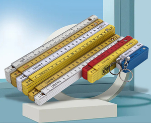 Règle pliante en bois échelle précise M 5 pliante 2M 10 lien à ressort pliant règle pliante en bois mesures métriques pour les charpentiers - Product Image 6
