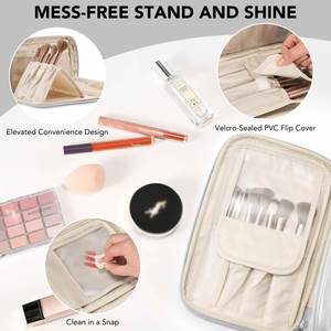 Large Capacity Cosmetic Bags for Women, Large Opening Waterproof Storage Toiletry Bags, Make up Bag for Traveling - Product Image 5
