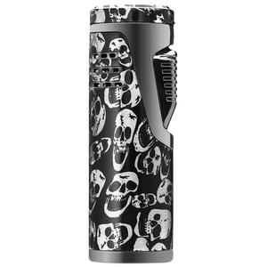 Qianxun उच्च-ग्रेड धातु सिगार लाइटर के साथ बहु-समारोह सिगार पंच पारदर्शी खिड़की डबल जेट नीली लौ मशाल लाइटर - Product Image 6