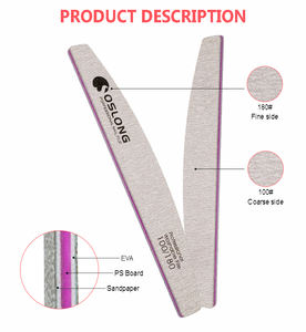Logo ile özel çift taraflı tırnak törpüsü s dikdörtgen tırnak törpüsü 80/100/180 Grit zımpara tırnak törpüsü - Product Image 4