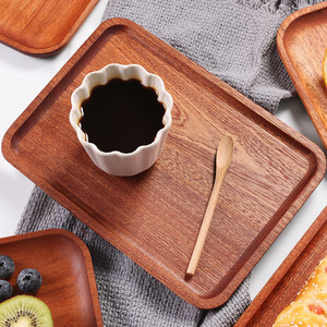 Wooden Serving Trays Multi Size For Fruit Dessert Bread Coffee Tea Hotel Use Microwave Safe - Product Image 3