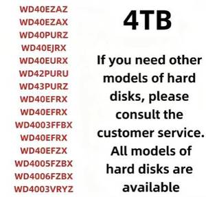 Disque dur interne 4 To pour serveur NAS WD40PURZ WD43PURZ WD40EFPX WD40EFRX WD40EFZZ WD40EFAX WD4003FFBX WD4004FRYZ - Product Image 1