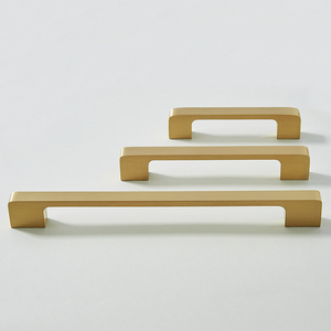 Brass <strong>Wardrobe</strong> Door <strong>Handle</strong> Cabinet Drawer Curved Rounded Corners Modern Simple American Light Luxury <strong>Gold</strong> Cabinet Small <strong>Handle</strong> - Product Image 4