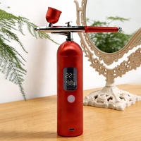 Compresseur professionnel rechargeable à piston en cuivre ABS à gravité, pression réglable, multifonction sans fil pour maquillage, tatouage et pâtisserie