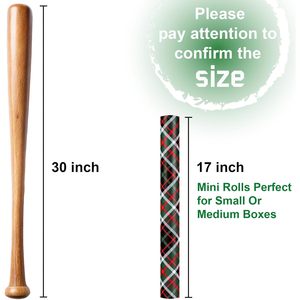 MAYPLUSS Gift Wrapping Paper Roll 17 Inch X 33 Feet Christmas Plaid Design Recyclable Holiday Gift <b>Wrap</b> - Product Image 5