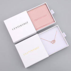 Boîte à bijoux en carton personnalisée avec tiroir, motif uni moderne élégant, couleur personnalisée, logo personnalisé, pour boucles d'oreilles, bagues, personnalisable - Product Image 6