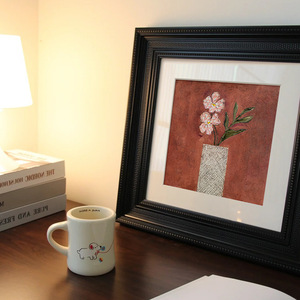 Dipinto su Tela con Cornice <span class=keywords><strong>in</strong></span> Stile Antico Medio con Design Floreale ad Angolo Decorazione <span class=keywords><strong>per</strong></span> Comodino Francese - Product Image 2