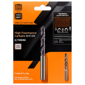 High Performance Carbide <b>Drill</b> Bit TA1046 6 <b>Guide</b> Pads Optimized Core Coated for Machine Tools - Product Image 2
