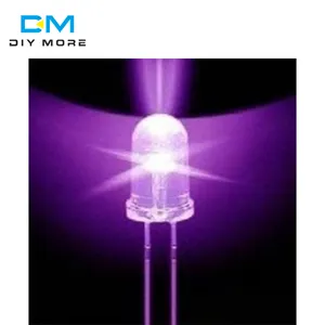 Diymore Super Luminoso F5 5 millimetri Rotonda UV/Viola LED Emitting Diode 390-395nm Viola Lampada F5 Diodo LED per luci FAI DA TE