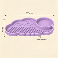Nouveau Jouet pour animaux de compagnie en silicone de qualité alimentaire, bol d'alimentation lente Cloud transfrontalier, tapis de léchage pour animaux de compagnie avec grande ventouse antidérapante anti-étouffement