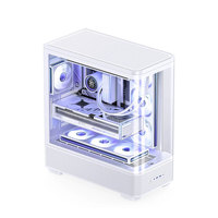 Boîtier PC Gaming Jonsbo TK-5 Mid Tower en Alliage d'Aluminium avec Fenêtre Latérale, Ventilateurs de Refroidissement, Ports Frontaux, Form Factor ATX, Moule Exclusif