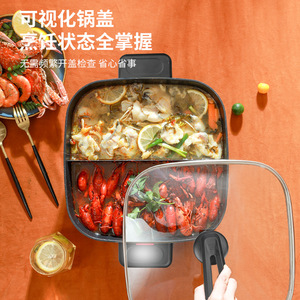 Royalstar Electric Hot Pot 6L Titanium Coated Non-Stick Dual Compartment Household Grill Cooker - Product Image 3