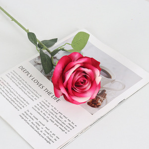 Vente en gros de roses artificielles en soie, plus grandes, douces, modernes, pour la décoration de la maison et du jardin, murs fleuris, restaurants, décoration de mariage, fleurs pour la décoration de la maison - Product Image 5