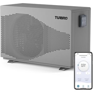 Pompe à chaleur pour piscine TURBRO 33000 BTU Inverter avec contrôle WiFi 220-240V pour piscines hors sol - Product Image 1