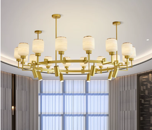 Lámpara Colgante Redonda de Estilo <span class=keywords><strong>Chino</strong></span> con Focos, Lámpara <span class=keywords><strong>Oriental</strong></span> para <span class=keywords><strong>Restaurante</strong></span>, Habitación de Hotel Privado y Club de Cocina Hunan - Product Image 1
