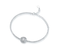 गर्म पत्थर Dropshipping Pulseras डे प्लाटा 925 अल पोर महापौर Gra Braccialli Argento 925 Moissanite वीवीएस कंगन
