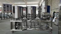Machine à fabriquer de la bière artisanale 150L 3 cuves, système d'équipement de brassage de bière, équipement industriel clé en main pour restaurant et maison