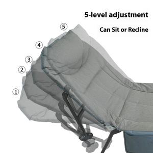 เตียงพับโลหะแบบสามตอนทันสมัย สำหรับพักกลางวันในออฟฟิศ ใช้ในบ้านและนอกบ้าน - เตียงพักผ่อนพกพาสำหรับผู้ใหญ่ - Product Image 2