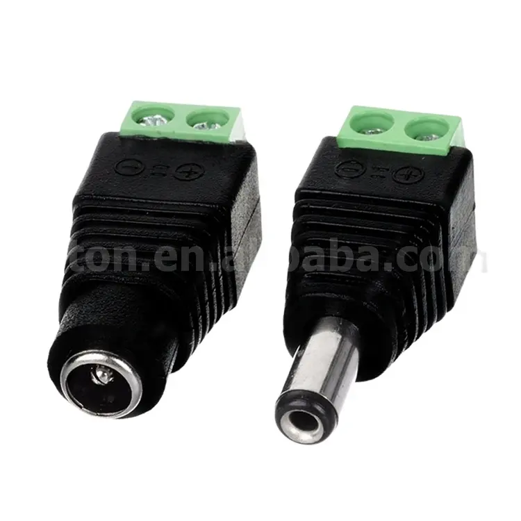 Pairs DC Power Female Male Plug Jack Adapter Connector for CCTV Camera