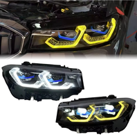 Phares LED laser bicolores pour BMW Série 3 G20 G80 2023-2025 – Amélioration DRL blanc-jaune – Pièces de phares avant