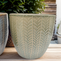 Pots de plantes en céramique modernes nordiques classiques jardinière succulente de taille personnalisée Pot de fleur d'intérieur émaillé